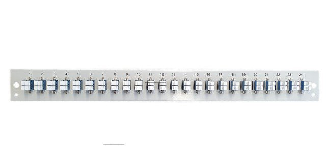 Efb Bestckte Frontblende Mit 24 X Lc Duplex Kupplung Om3, Grau