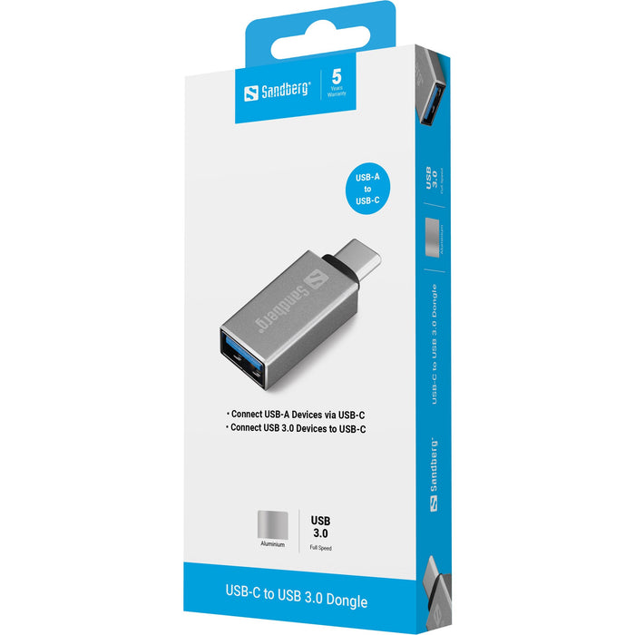 EAN 5705730136245 - Sandberg 136-24 hub de interfaz USB 3.2 Gen 1 (3.1 Gen 1) Type-C Plata imagen 3