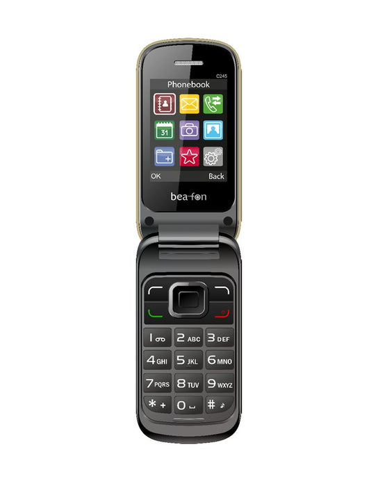 EAN 9120042778734 - Beafon C245 6,1 cm (2.4") 100 g Champán Teléfono para personas mayores imagen 1