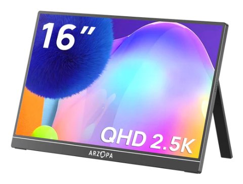 EAN 6975114120194 - Arzopa Z1RC 16 pantalla para PC 40,6 cm (16") 2560 x 1600 Pixeles 2.5K Negro imagen 1