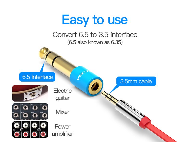 EAN 6922794729933 - Vention VAB-S01-L cambiador de género para cable 6.5 mm 3.5 mm imagen 4