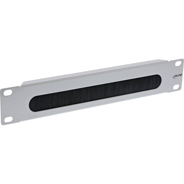Placa Pasamuros Inline 10" Con Cepillo, 1u, Gris Ral 7035