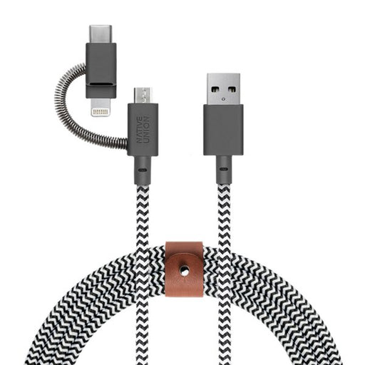 EAN 4895200436362 - Native Union Belt cable USB USB 2.0 2 m USB A USB C/Micro-USB B/Lightning Negro, Blanco imagen 2