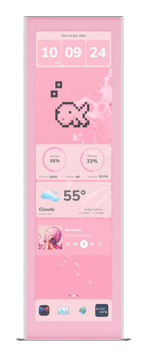 Hyte Y70 Actualización De Pantalla Táctil Leche De Fresa 36,8 Cm (14,5 Pulgadas), Rosa, Pantalla Táctil De 14,5 Pulgadas Acc-Hyte-Lk-Y7tti-Sm 