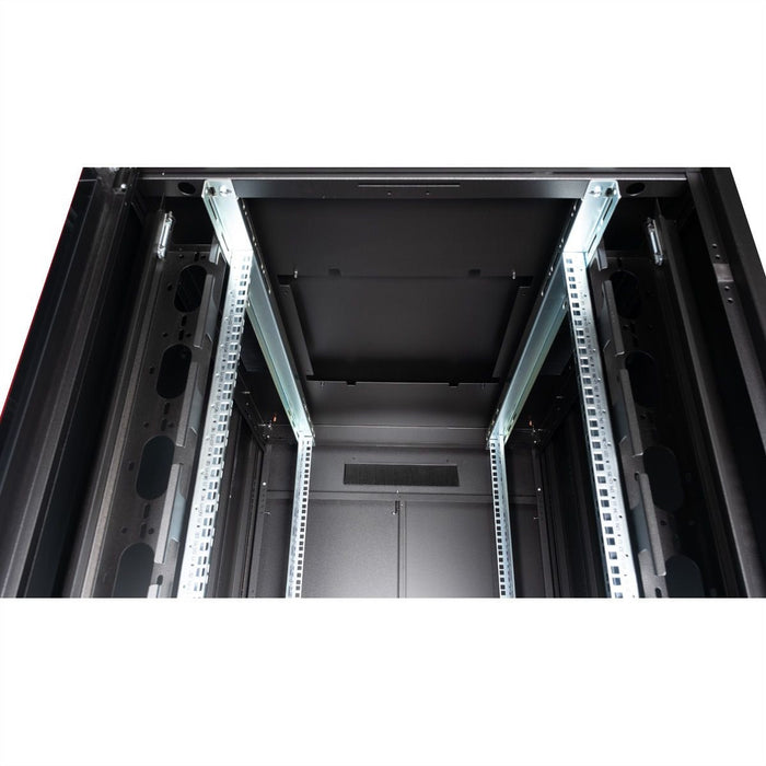 Roline 19-Zoll Netzwerkschrank Pro 42 He, 800x1000 Bxt Glastr Schwarz