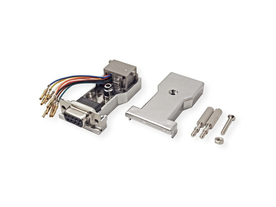 Roline Db9 Buchse-Rj45 Buchse 8p 8c 8ltg., Silberfarben