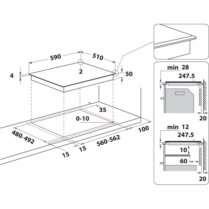 EAN 8003437602429 - Whirlpool WB B8360 NE Negro Integrado 59 cm Con placa de inducción 4 zona(s) imagen 12