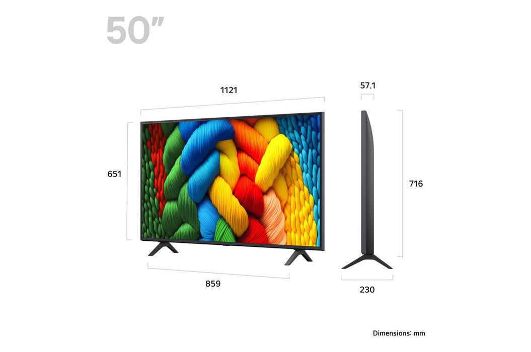 EAN 8806096352847 - LG NanoCell AI 50NANO80A6B 127 cm (50") 4K Ultra HD Smart TV Wifi Negro imagen 2