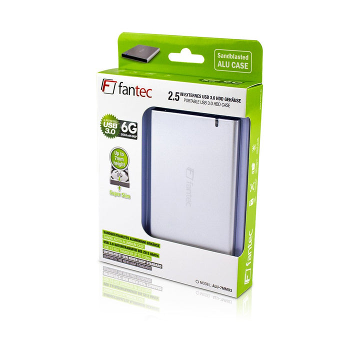 EAN 4250273417845 - Fantec ALU7MMU3 Carcasa de disco duro/SSD Plata 2.5" imagen 2