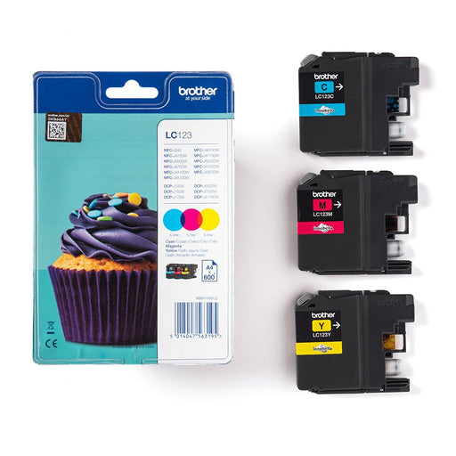 EAN 5014047563195 - Brother LC123RBWBP cartucho de tinta 3 pieza(s) Original Cian, Magenta, Amarillo imagen 2