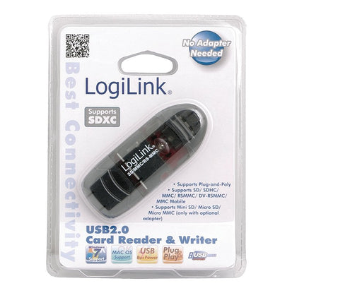 EAN 4260113566916 - LogiLink Cardreader USB 2.0 Stick external for SD/MMC lector de tarjeta Negro imagen 2
