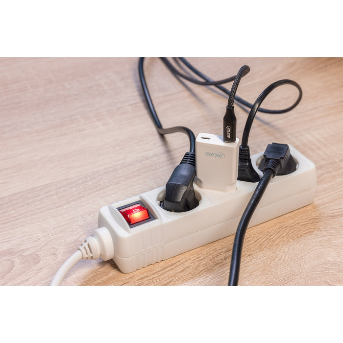Inline® Usb Power Supply Charger Dual Usb-C, Pd, Pps, 30w, Negro