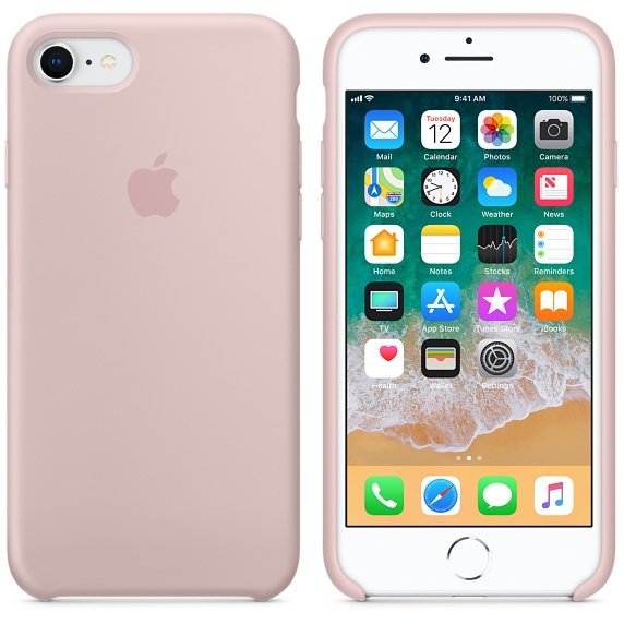 Apple Mqgq2zm/A Rosa Arena Carcasa De Silicona Iphone 8/7