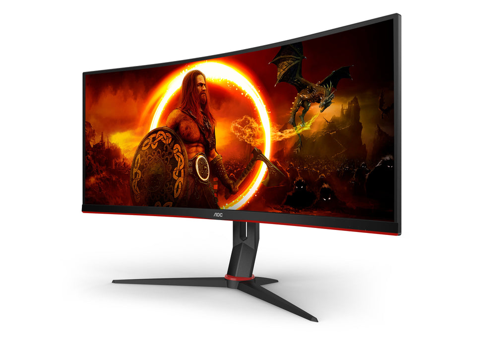 EAN 4038986111331 - AOC G2 CU34G2XP pantalla para PC 86,4 cm (34") 3440 x 1440 Pixeles UltraWide Quad HD LED Negro, Rojo imagen 4