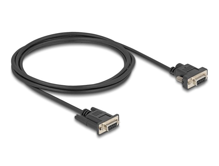Delock 87838 Cable Serie Rs-232 D-Sub9 Hembra To D-Sub9 Hembra Conexión De Alimentación En El Pin 9 2 M
