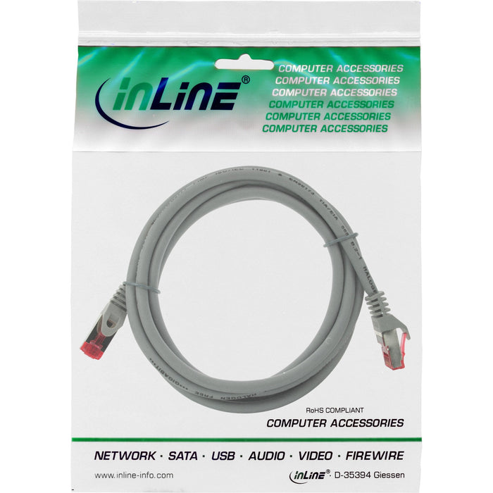 Cable De Red Inline S/Ftp Pimf Cat.6 250mhz Cobre Libre De Halógenos Gris 3m