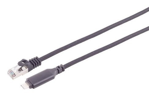 S-Impuls Usb-C Lan Cable Adaptador 1g, Rj45, Alu, Negro., 7,5m