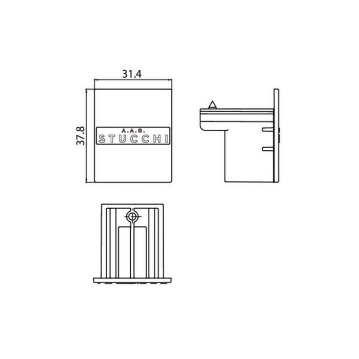 Brumberg 87132070 Endstück 3-Ph.-Stromschiene Onetrack Dali   Schaltbar Weiss
