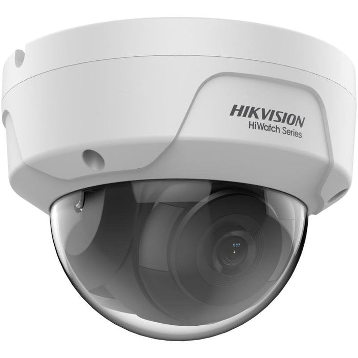 Cámara Hikvision Hwi-D140ha De Seguridad Domo Ip 4mp Antivandálico De Exterior Con Visión Nocturna 30m, Lente Fija 2.8mm, Wdr 120db, H.265+, Ip67, Ik10, Poe - Blanco