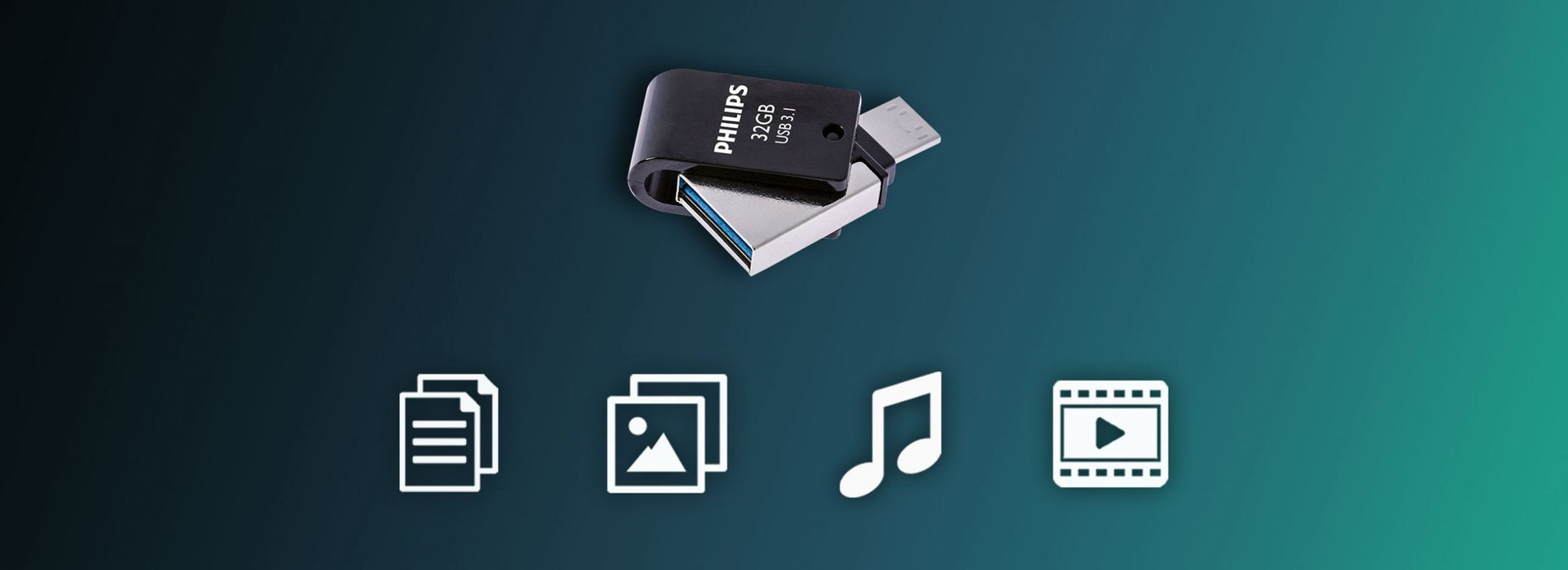 EAN 8720039510692 - Philips FM32DC152B/00 unidad flash USB 32 GB USB Tipo C 3.2 Gen 1 (3.1 Gen 1) Negro imagen 3
