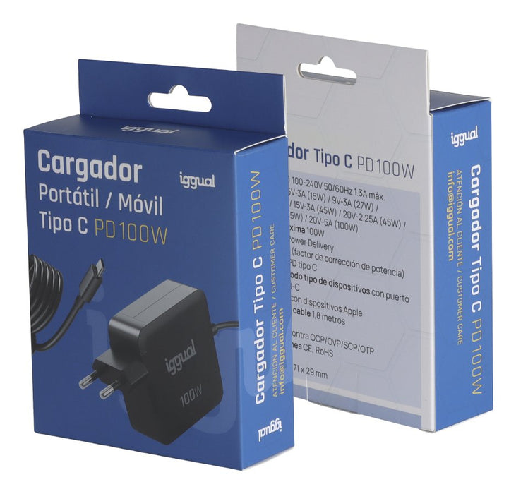 EAN 8435364319918 - iggual PD 100W Universal Negro Corriente alterna Carga rápida Interior imagen 8