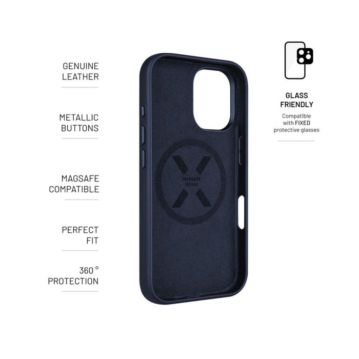 Fixed Magleather For Apple Iphone 16, Blue