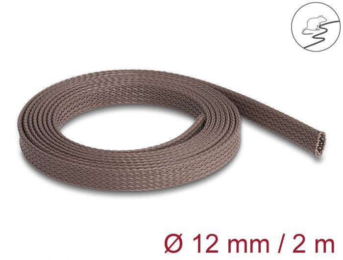 Delock Manguera Trenzada A Prueba De Roedores Emirable 2m X 12mm Marrón