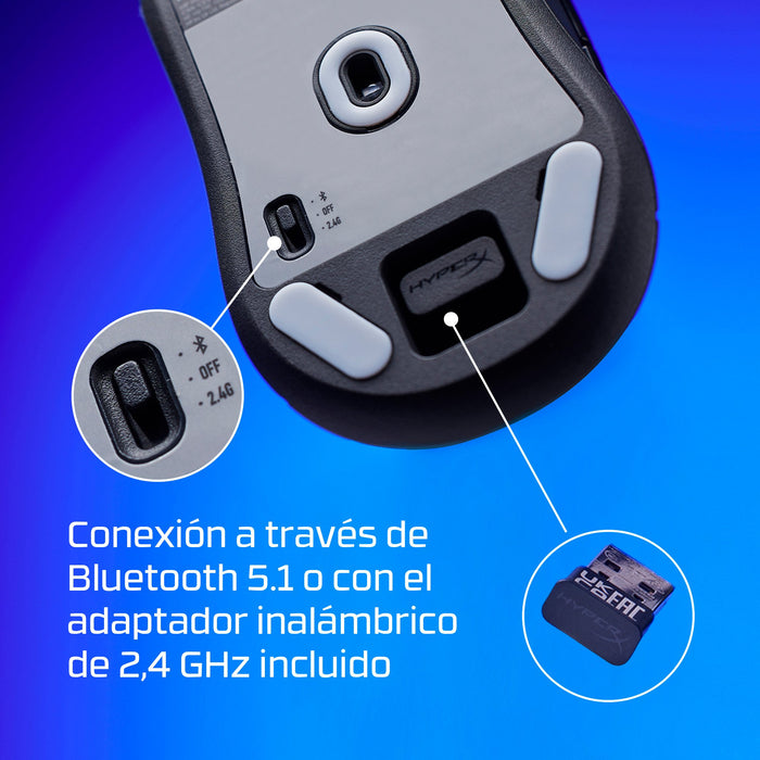 EAN 0197192120217 - HyperX Pulsefire Haste 2 Mini Wireless Black Gaming Mouse ratón Juego Ambidextro RF Wireless + Bluetooth  imagen 7
