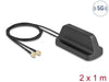 EAN 4043619814855 - DeLOCK 81485 antena para red Antena omnidireccional 2x SMA 3 dBi imagen 1