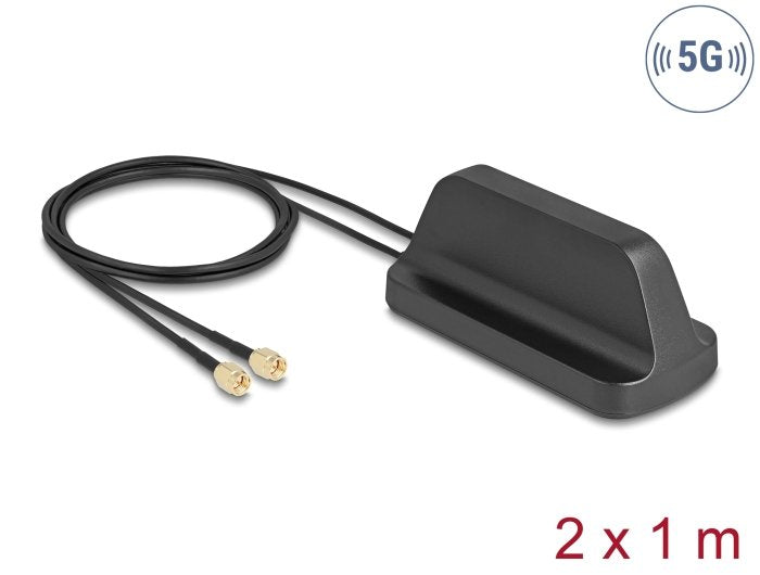 EAN 4043619814855 - DeLOCK 81485 antena para red Antena omnidireccional 2x SMA 3 dBi imagen 1