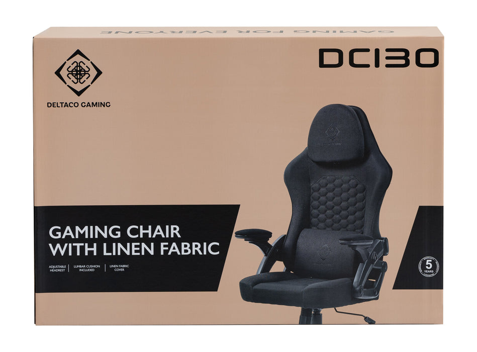 Deltaco Dc130 Gamingstuhl Soft Woven Mesh, Schwarz