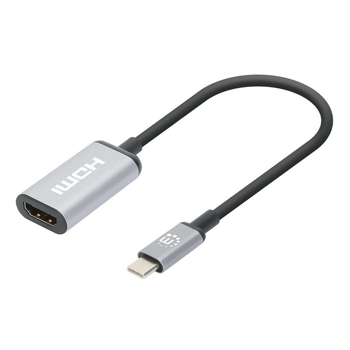 EAN 0766623153706 - Manhattan 153706 adaptador de cable de vídeo 0,15 m USB Tipo C HDMI tipo A (Estándar) Negro, Plata imagen 4