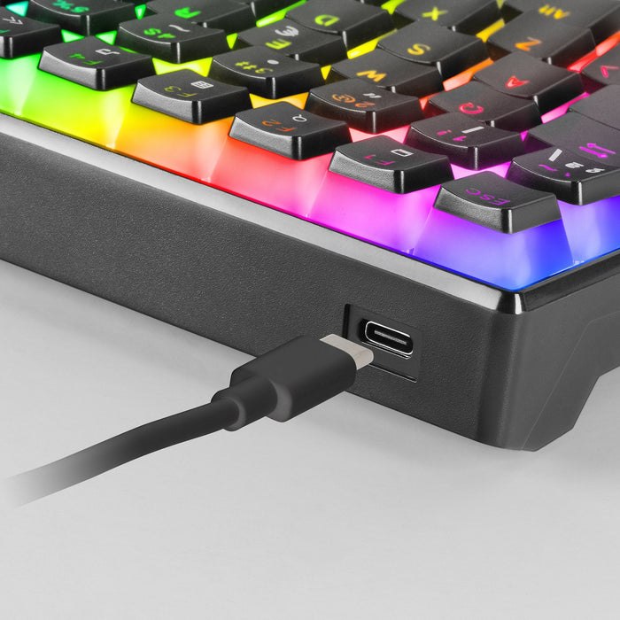 Mars Gaming Mkultra Teclado Gaming Premium - Tamaño Compacto 96% - Teclas Pbt Pudding - Iluminacion Rgb Chroma -