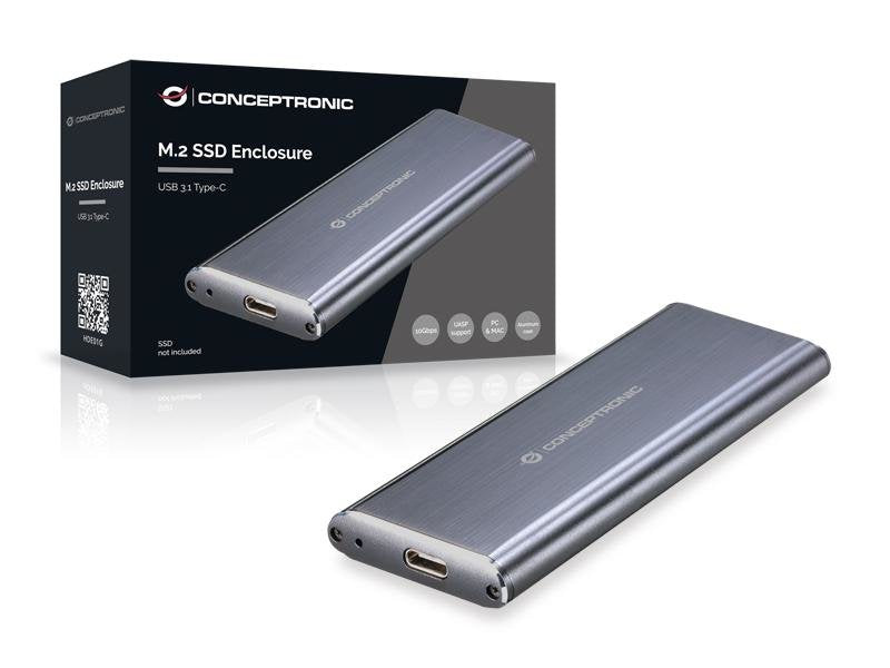 EAN 4015867207895 - Conceptronic HDE01G caja para disco duro externo Caja externa para unidad de estado sólido (SSD) Gris M.2 imagen 4