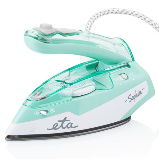 EAN 8590393324606 - Eta Sophia Plancha a vapor Suela de cerámica 1100 W Turquesa, Blanco imagen 1
