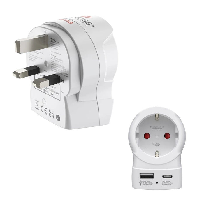 Hama Reiseadapter,  Eu To Uk Usb-C (Pd), 20 W