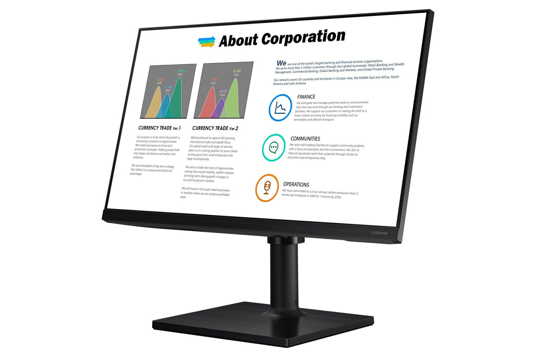 Monitor Samsung F24t450fqr 61 Cm (24") 1920 X 1080 Pixeles Negro Samsung Monitor Lf24t450fqrxen 24"