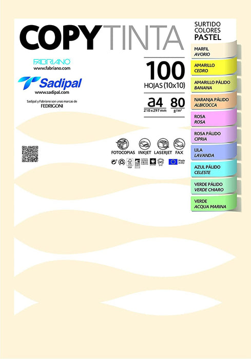 EAN 8427973113025 - Sadipal Copy Tinta 80 papel para impresora de inyección de tinta A4 (210x297 mm) 100 hojas Multicolor imagen 1