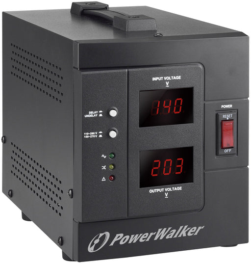 EAN 4260074977042 - PowerWalker AVR 1500 SIV FR regulador de voltaje 2 salidas AC 110-280 V Negro imagen 2