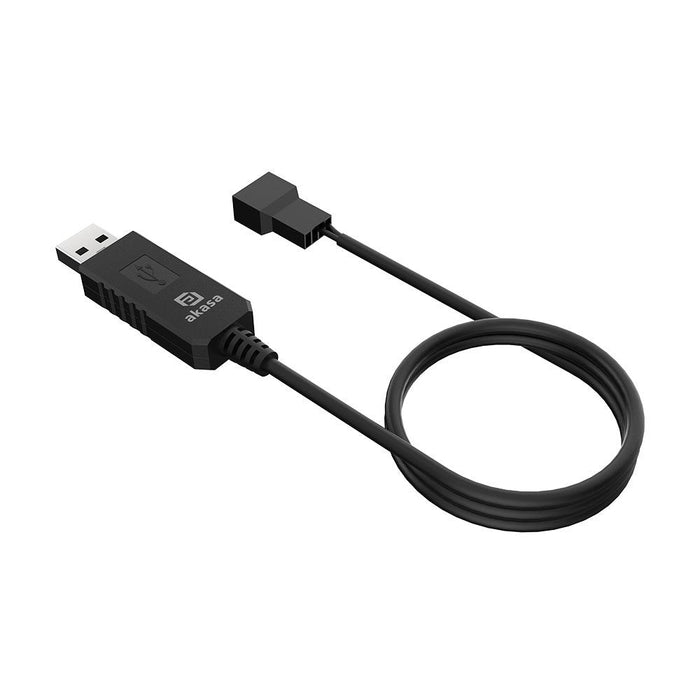 Akasa Ak-Cbfa10-60bk Cambiador De Género Para Cable 3-Pin Or 4-Pin Usb Type-A Negro