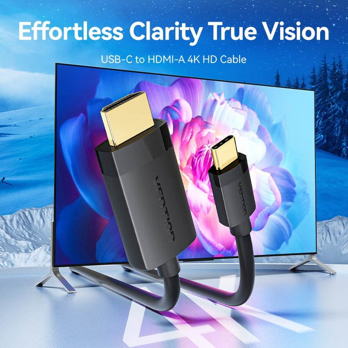 Cable Usb-C A Hdmi Vention 4k 1 M Negro