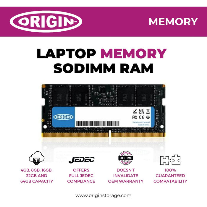 Memoria Origin Storage 16gb   1 X 16 Gb Ddr4 2666mhz Sodimm 2rx8 Non-Ecc 1.2v