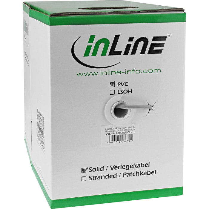 Cable De Instalación Sólido Inline, Cat.5e, Sf/Utp, Awg24 Cca, Pvc, 500 M