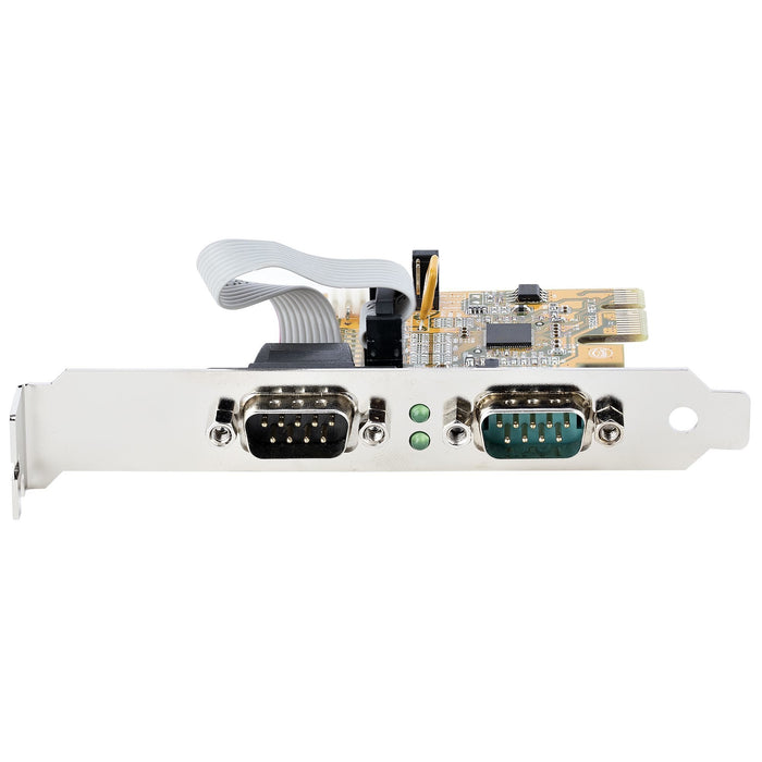 Pcie Dual Serial Port Card -   Ctlr 16c1050 Uart 5v/12v Status Light