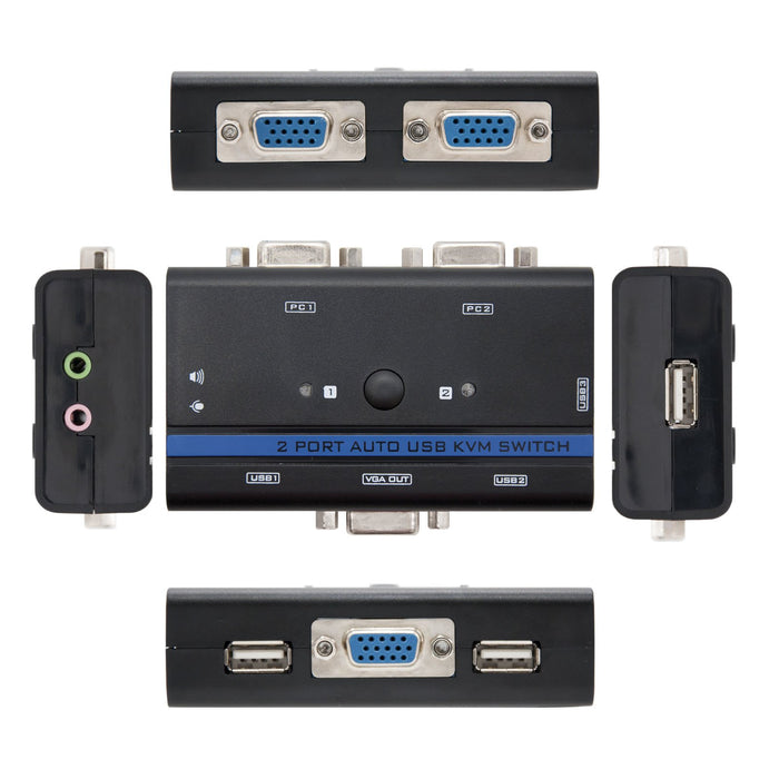 EAN 8433281003989 - Nanocable 10.12.0001 interruptor KVM Montaje en rack Negro imagen 2