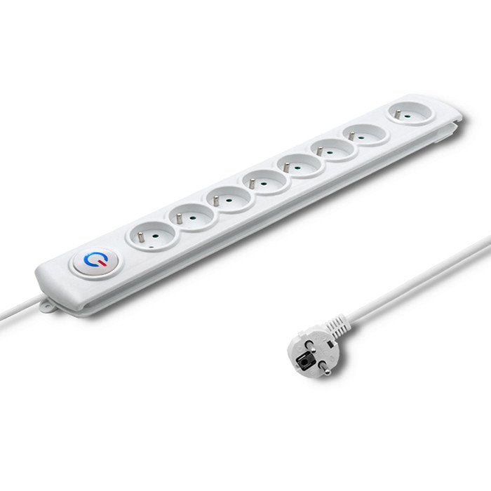 EAN 5901878502939 - Qoltec 50293 limitador de tensión Blanco 8 salidas AC 230 V 1,5 m imagen 1