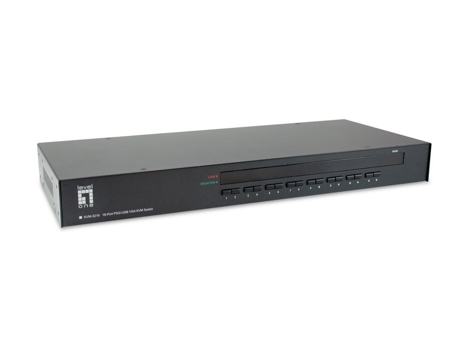 EAN 4015867229392 - LevelOne KVM-3216 interruptor KVM Montaje en rack Negro imagen 1