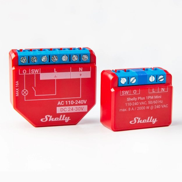 Shelly Plus 1pm Mini - Relé - Atuador De Comutacion Wlan 1x10a - Medidor De Consumo B