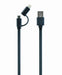EAN 8716309087674 - Gembird CC-USB2-AMLM2-1M cable USB USB A Micro-USB B/Lightning Negro imagen 1
