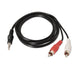 EAN 8436574701470 - AISENS A128-0148 cable de audio 3 m 3,5mm 2 x RCA Negro imagen 2